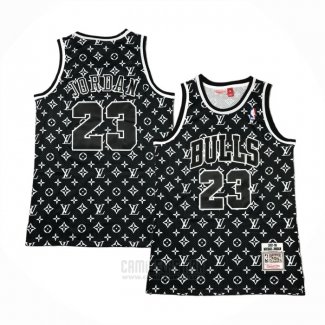 Camiseta Chicago Bulls x LV Michael Jordan #23 Mitchel & Ness 1997-98 Negro