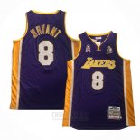 Camiseta Los Angeles Lakers Kobe Bryant #8 Mitchell & Ness 2001-02 Violeta