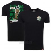 Camiseta Manga Corta Boston Celtics 2024 NBA Finals Champions Negro