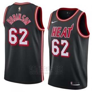 Camiseta Miami Heat Duncan Robinson #62 Classic 2018 Negro