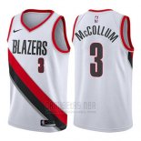 Camiseta Portland Trail Blazers C.j. McCollum #3 Swingman Association 2017-18 Blanco