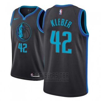 Camiseta Dallas Mavericks Maxi Kleber #42 Ciudad 2018-19 Azul