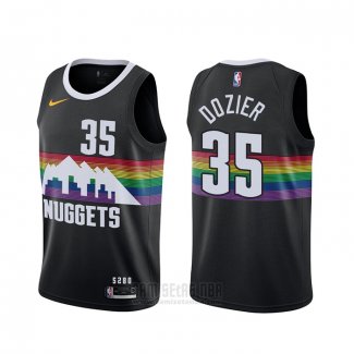 Camiseta Denver Nuggets P.j. Dozier #35 Ciudad Negro