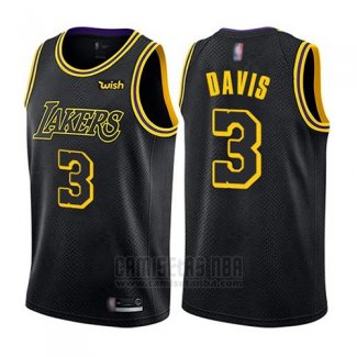 Camiseta Los Angeles Lakers Anthony Davis #3 Ciudad 2019 Negro