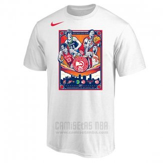 Camiseta Manga Corta Atlanta Hawks 50th Blanco