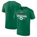Camiseta Manga Corta Boston Celtics 2024 NBA Finals Champions Blocked Shot Verde