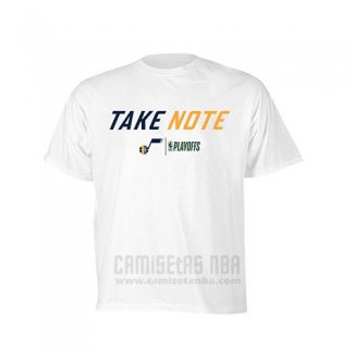 Camiseta Manga Corta Utah Jazz Blanco Take Note