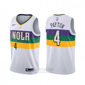 Camiseta New Orleans Pelicans Elfrid Payton #4 Ciudad Blanco