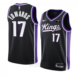 Camiseta Sacramento Kings Kessler Edwards #17 Icon 2023-24 Negro