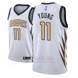 Camiseta Atlanta Hawks Trae Young #11 Ciudad 2018-19 Blanco