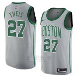 Camiseta Boston Celtics Daniel Theis #27 Ciudad 2018 Gris