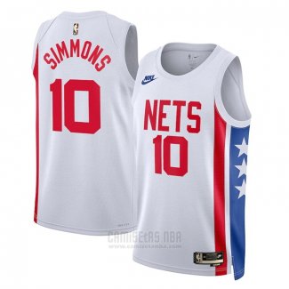 Camiseta Brooklyn Nets Ben Simmons #10 Classic 2022-23 Blanco