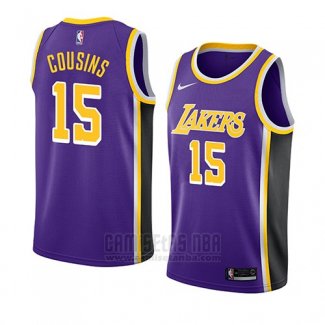 Camiseta Los Angeles Lakers Demarcus Cousins #15 Statement 2019-20 Violeta