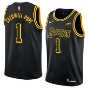 Camiseta Los Angeles Lakers Kentavious Caldwell-Pope #1 Ciudad 2018 Negro