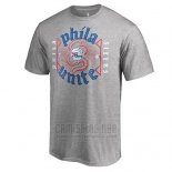 Camiseta Manga Corta Philadelphia 76ers Gris Unite