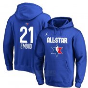 Sudaderas con Capucha All Star 2020 Philadelphia 76ers Joel Embiid Azul