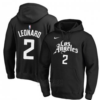 Sudaderas con Capucha Kawhi Leonard Los Angeles Clippers Negro 2019-20 Ciudad