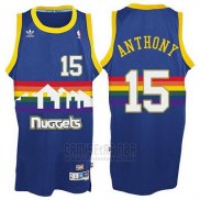 Camiseta Denver Nuggets Carmelo Anthony #15 Retro Azul