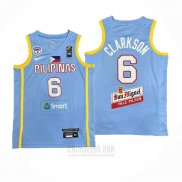 Camiseta Filipino Jordan Clarkson # 6 Juegos Olimpicos 2024 Azul