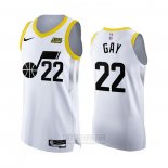 Camiseta Utah Jazz Rudy Gay #22 Association Autentico 2022-23 Blanco