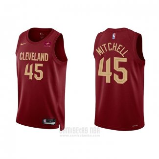 Camiseta Cleveland Cavaliers Donovan Mitchell #45 Icon 2022-23 Rojo