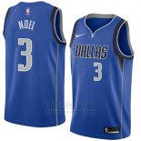 Camiseta Dallas Mavericks Nerlens Noel #3 Icon 2018 Azul