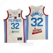 Camiseta Filipino Justin Brownlee # 32 Juegos Olimpicos 2024 Blanco