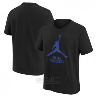 Camiseta Manga Corta Dallas Mavericks Essential Jumpman Negro