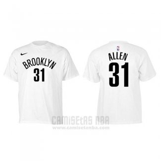 Camiseta Manga Corta Jarrett Allen Brooklyn Nets Blanco