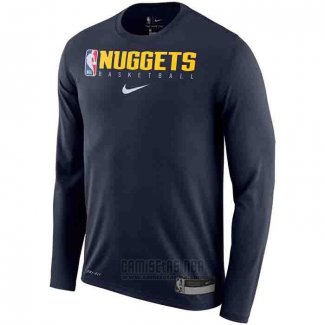 Camiseta Manga Larga Denver Nuggets Azul