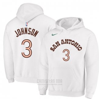 Sudaderas con Capucha San Antonio Spurs Keldon Johnson Ciudad 2023-24 Blanco