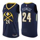 Camiseta Denver Nuggets Mason Plumlee Ciudad #24 2017-18 Azul