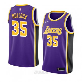 Camiseta Los Angeles Lakers Reggie Bullock #35 Statement 2018-19 Violeta