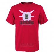 Camiseta Manga Corta Los Angeles Clippers Cruzado Pokemon Cloyster Rojo