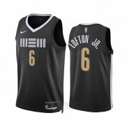 Camiseta Memphis Grizzlies Kenneth Lofton JR. #6 Ciudad 2023-24 Negro