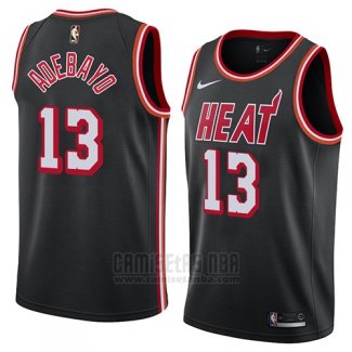 Camiseta Miami Heat Bam Adebayo #13 Classic 2018 Negro