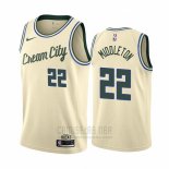 Camiseta Milwaukee Bucks Khris Middleton #22 Ciudad Crema