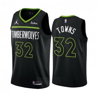 Camiseta Minnesota Timberwolves Karl-Anthony Towns #32 Statement 2022-23 Negro