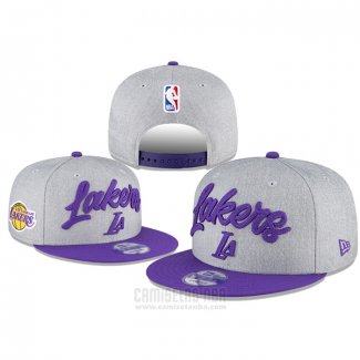 Gorra Los Angeles Lakers 2020 NBA Draft OTC Violeta Gris