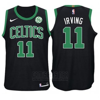 Camiseta Nino Boston Celtics Kyrie Irving #11 Statement 2017-18 Negro