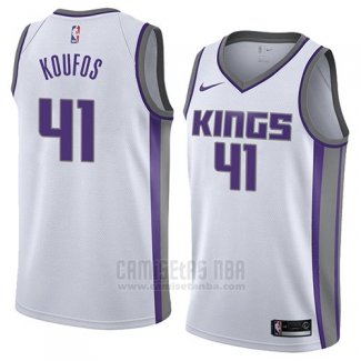 Camiseta Sacramento Kings Kosta Koufos #41 Association 2018 Blanco