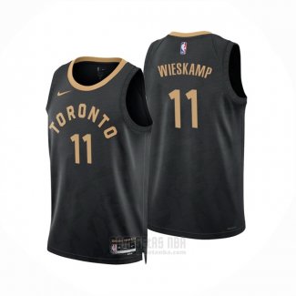 Camiseta Toronto Raptors Joe Wieskamp #11 Ciudad 2022-23 Negro