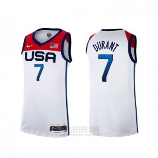 Camiseta USA 2021 Kevin Durant #7 Blanco