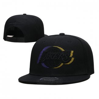 Gorra Los Angeles Lakers Blackout Triple Slice Negro