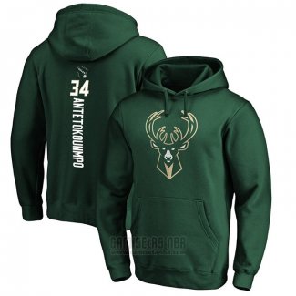 Sudaderas con Capucha Giannis Antetokounmpo Milwaukee Bucks Verde2