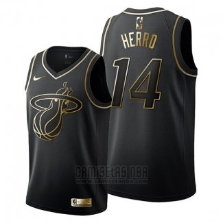 Camiseta Golden Edition Miami Heat Tyler Herro #14 Negro