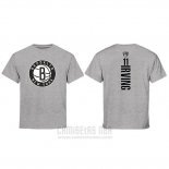 Camiseta Manga Corta Kyrie Irving Brooklyn Nets Gris