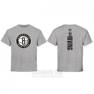 Camiseta Manga Corta Kyrie Irving Brooklyn Nets Gris