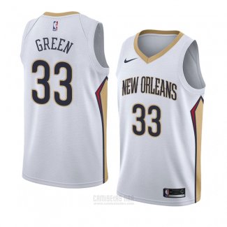 Camiseta New Orleans Pelicans Garlon Verde #33 Association 2018 Blanco