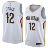 Camiseta New Orleans Pelicans Jalen Jones #12 Association 2018 Blanco